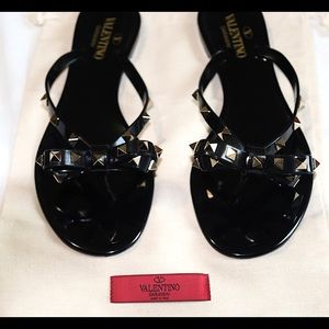 Valentino Garavani Pvc jelly sandals in size 40 U.S size 10 color black